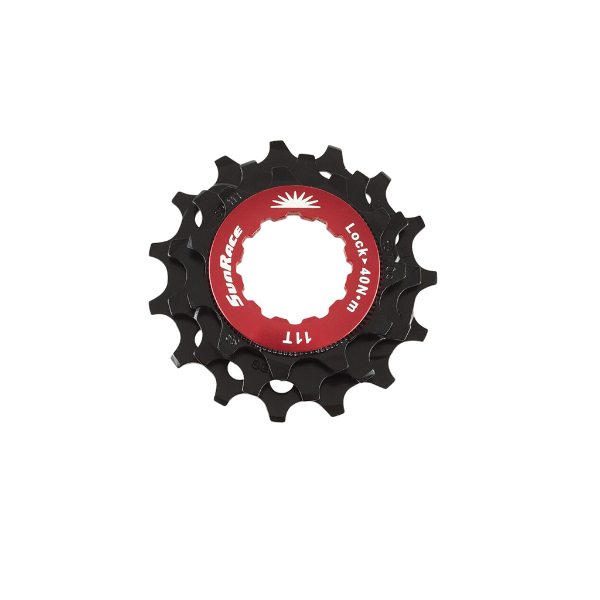 SUNRACE 10 SPEED 11-13-15T LOCKRINGS AND SPROCKET BLACK