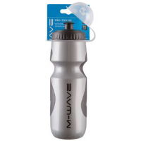 M WAVE SILVER GREY 700ML PLASTIC WATERBOTTLE NON SLIP