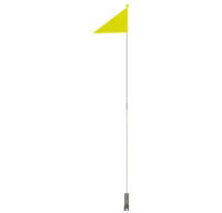 NEON YELLOW SECURITY FLAG WITH 150CM ROD